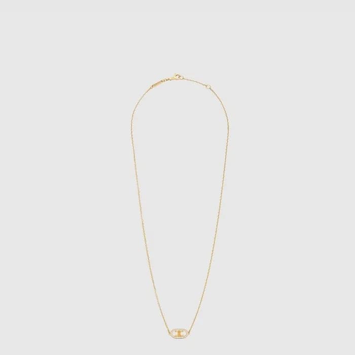 셀린느 여성 마이용 트리옹프 다이아몬드 네크리스 - Celine Womens Maillon Triomphe Diamond Necklace - acc10631x - 1