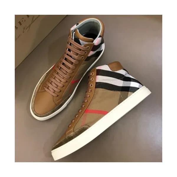 BURBERRY 2018 MENS CANVAS ANKLE SKEAKERS - 버버리 남성 … - 1