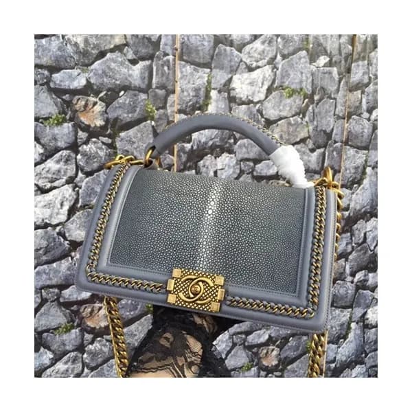 Chanel Leboy Leather Chain Tote Shoulder Bag ,25CM… - 1