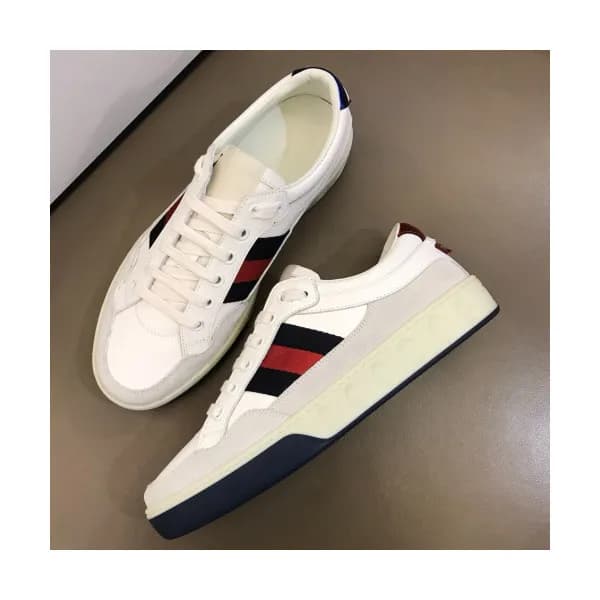 [1:1] Gucci 2018 Mens Leather Sneakers - 구찌 남성 신상 … - 1