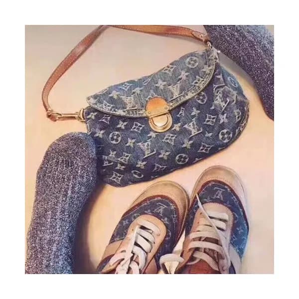 Louis Vuitton Supreme Monogram Denim Tote Bag,26c… - 1
