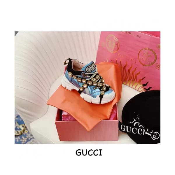 [커스텀급]Gucci 2019 Womens Flashtrek Swarovski Sneack… - 1
