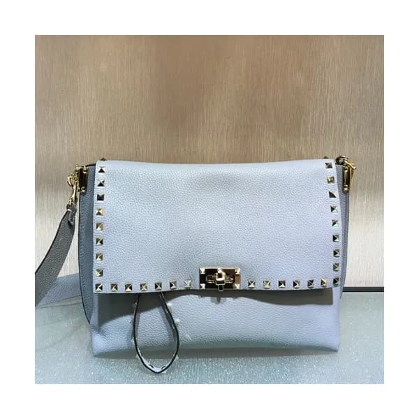 Valentino 2019 Leather Rockstud Shoudler Bag,28CM … - 1
