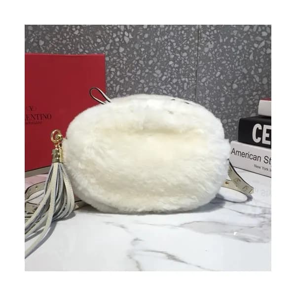 [부들부들 러블리한 미니멀 퍼 크로스백~❤❤]Valentino 2019 Fur & Leat… - 1