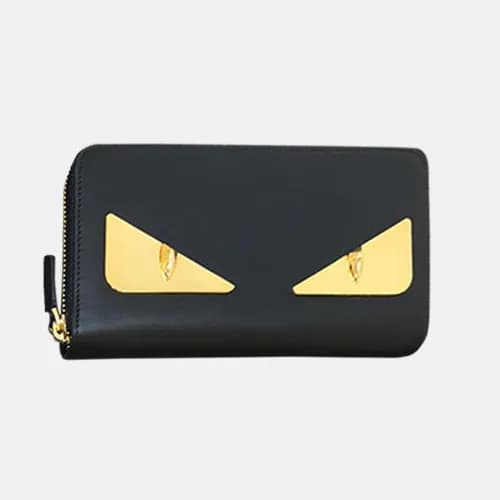 Fendi 2019 Leather Zip Round Wallet - 펜디 남여공용 레더 지… - 1