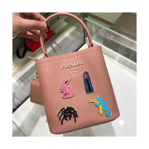 Prada 2019 Double Small Saffiano Tote Shoulder Bag… - 1