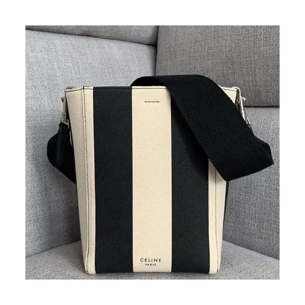 Celine Canvas & Leather Sangle Small Shoulder Bag,… - 1