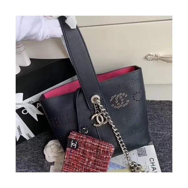 Chanel 2019 Women Leather Tote Shoulder Bag ,21CM … - 1