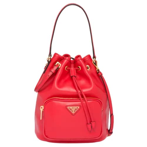 Prada 2019 Women Leather Bucket Tote Shoulder Bag … - 1