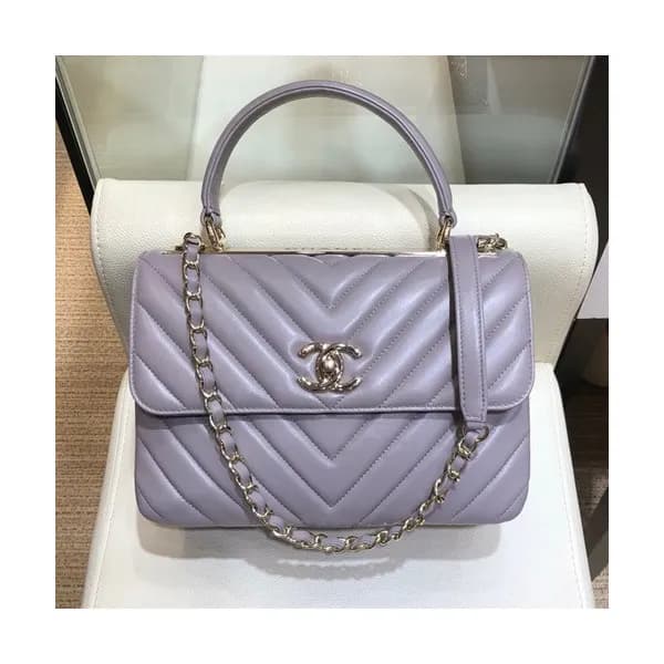Chanel 2019 Woman Leather Chain Tote Shoulder Bag,… - 1
