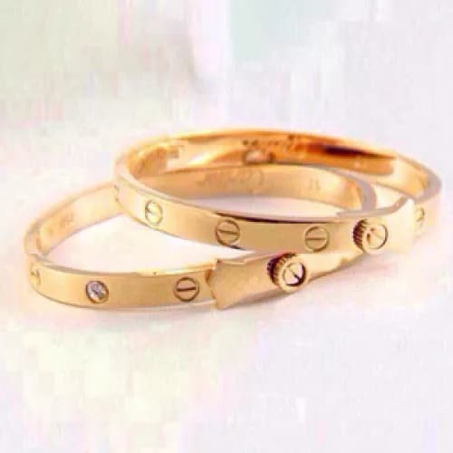 CARTIER Rose Gold/Yellow Gold Bangle - 까르띠에 여성용 … - 1