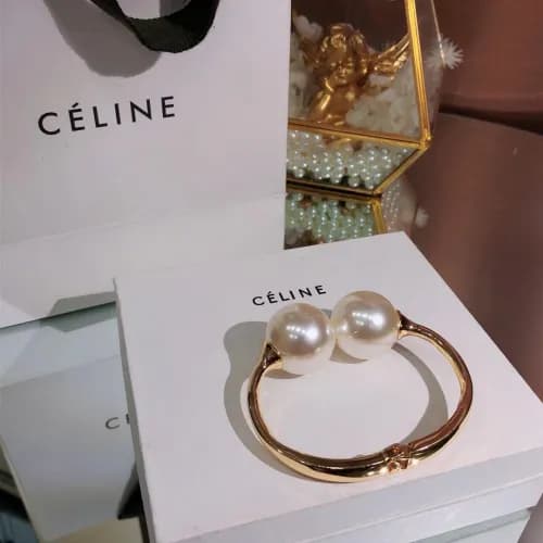 CELINE Yellow Gold Bangle - 셀린느 여성용 팔지18k 도금 옐로우 … - 1