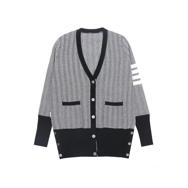 Thom Browne 2019 Mm/Wm Strap V-neck Cardigan - 톰브라… - 1