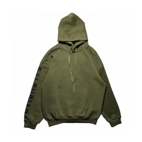 Balenciaga 2019 Mm/Wm Wave Logo Cotton Oversize Ho… - 1