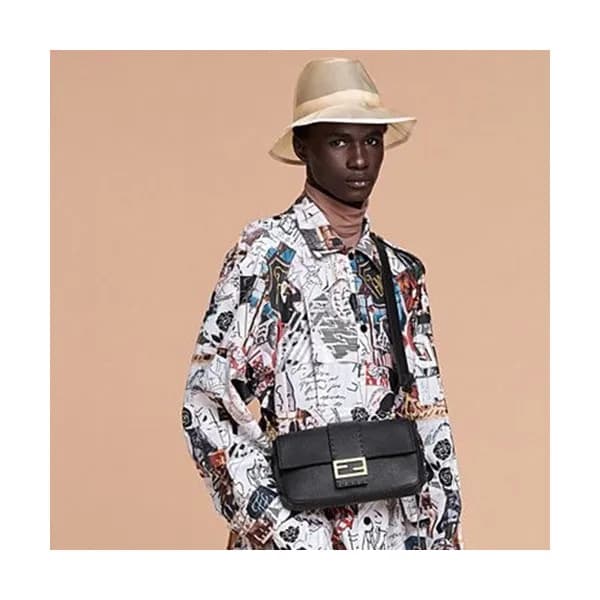 Fendi 2019 Baguette Leather Hip Sack / Tote Should… - 1
