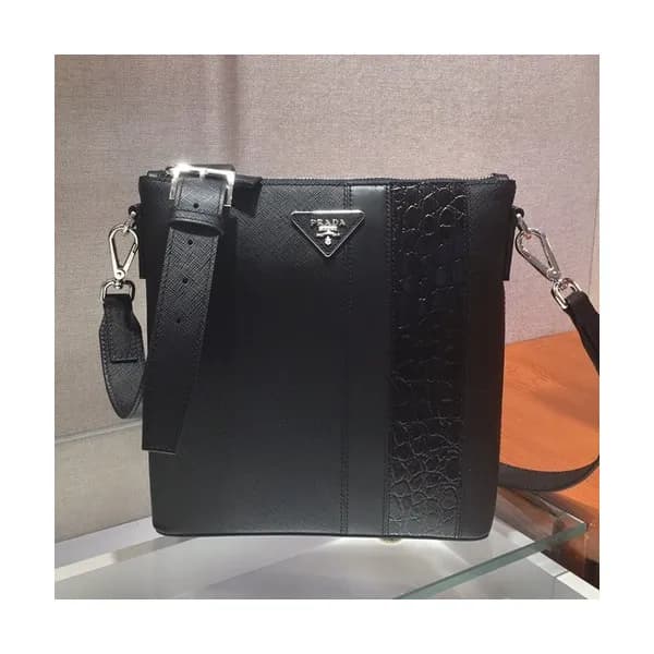 Prada 2019 Leather Messenger Shoulder Bag,25CM - 프… - 1