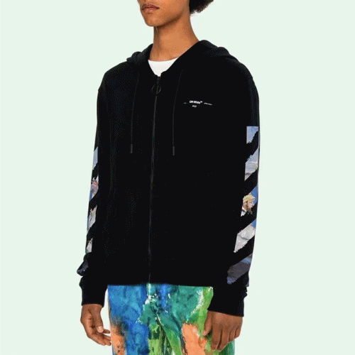 Off-white 2019 Mm/Wm Logo Cotton Oversize HoodT - … - 1