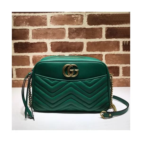 Gucci 2020 GG Marmont Matlase Leather Women Should… - 1