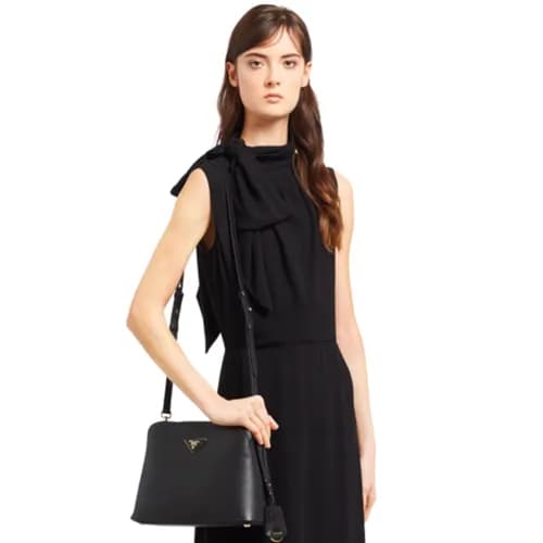 Prada 2020 Matinee Leather Tote Shoulder Bag,28.5C… - 1