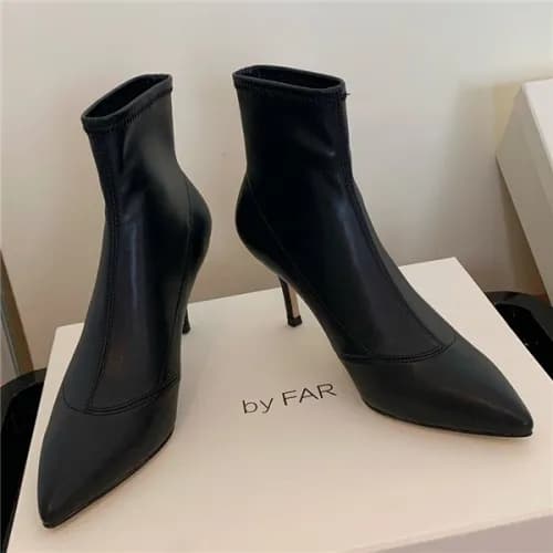 By Far 2020 Women's Leather High Heel Ankle Bo… - 1