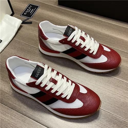 [매장판]Gucci 2021 Men's Leather Sneakers,GUCS143… - 1