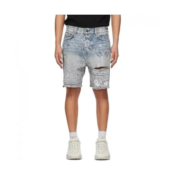 Amiri Mens Casual Denim Half Pants Blue - 아미리 2021… - 1