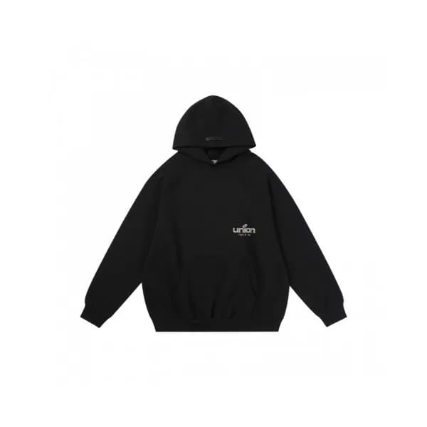 Fear of god Unisex Logo Oversize Cotton Hoodie Bl… - 1
