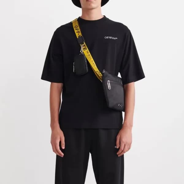 오프화이트 남성 모던 블랙 반팔티 - Mens Black Tshirts - off0827x - 1