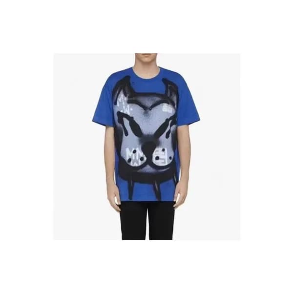 지방시 남성 크루넥 블루 반팔티 - Mens Blue Tshirts - giv0708x - 1
