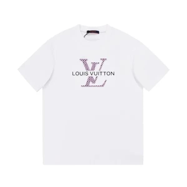 루이비통 남성 화이트 크루넥 반팔티 - Mens White Tshirts - lou0500… - 1