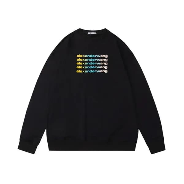 알렉산더왕 남성 모던 블랙 맨투맨 - Mens Black Tshirts - alx0212x - 1