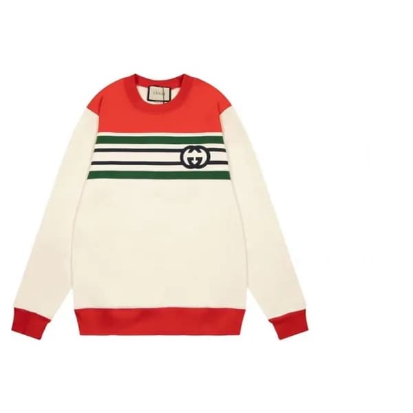 구찌 남/녀 캐쥬얼 아이보리 맨투맨 - Unisex Ivory Tshirts - Guc05… - 1