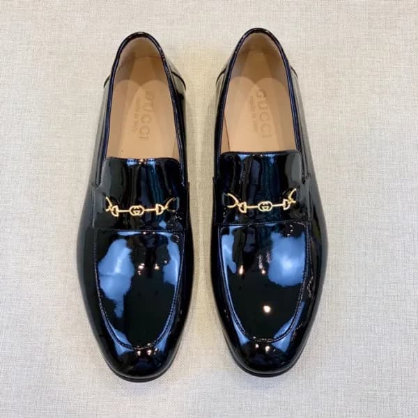구찌 남성 이니셜 블랙 로퍼 - Gucci Mens Black Loafer - gu33x - 1