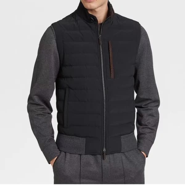제냐 남성 블랙 구스다운 베스트 - Ermenegildo Zegna Mens Black V… - 1