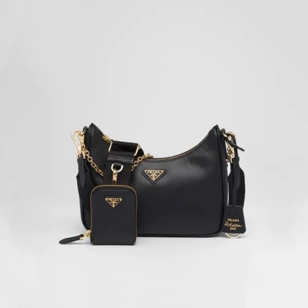 프라다 여성 블랙 호보백 - Prada Womens Black Shoulder Bag - … - 1