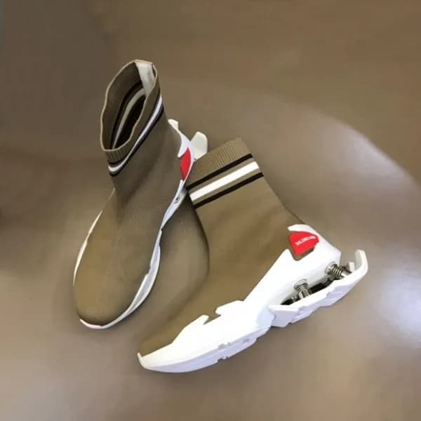 발렌시아가 남성 카멜 하이탑 스니커즈 - Balenciaga Mens Camel Sneak… - 1