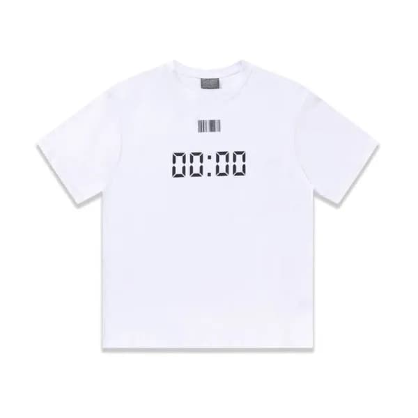 베트멍 남/녀 트렌디 화이트 반팔티 - Vetements Unisex White Tshir… - 1