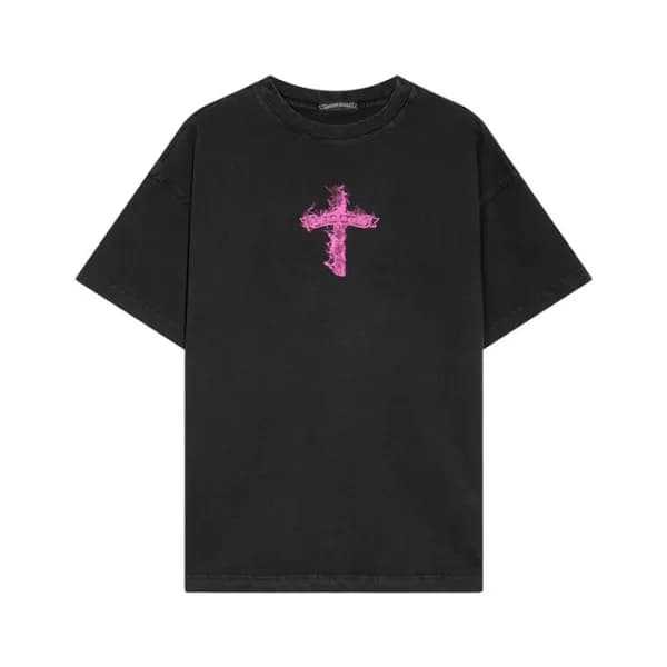 크롬하츠 남성 블랙 반팔티 - Chrom Hearts Mens Black Short sle… - 1