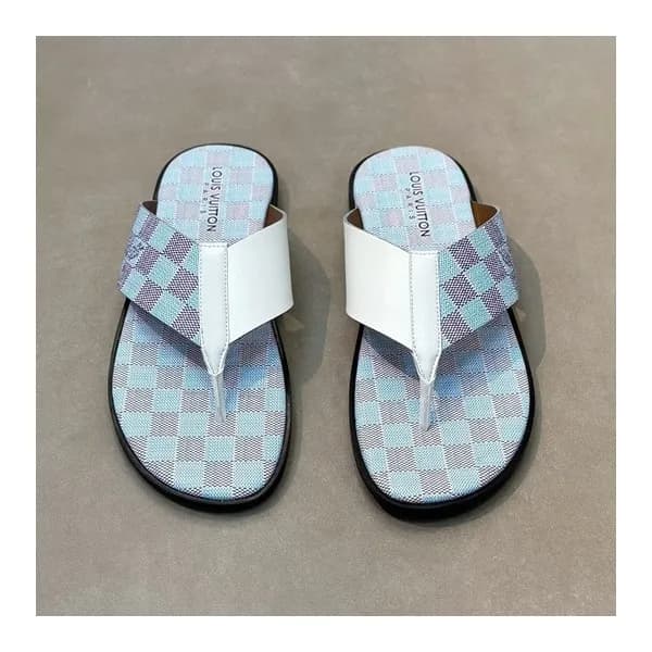 루이비통 남성 블루 슬리퍼 - Louis vuitton Mens Blue Slippers … - 1