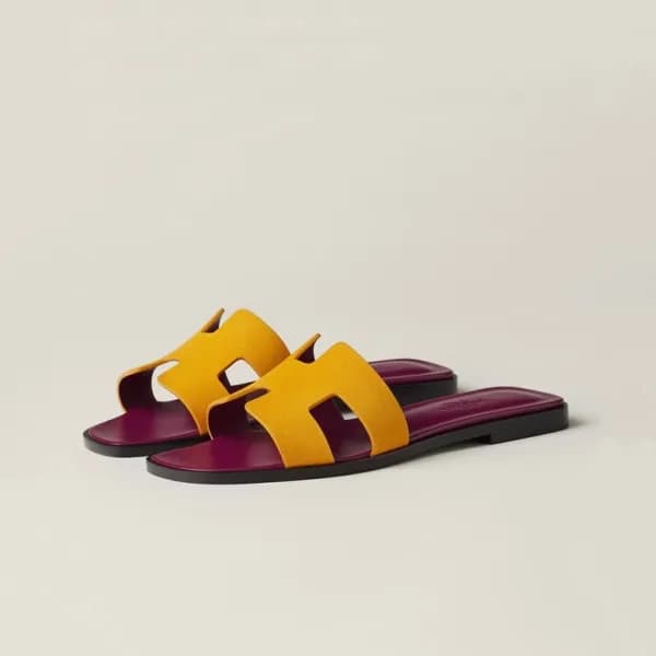 에르메스 여성 옐로우 오란 - Hermes Womens Yellow Slipper - he… - 1