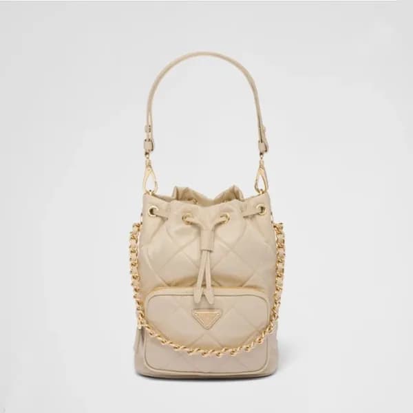 프라다 여성 베이지 버킷백 - Prada Womens Beige Bucket Bag - p… - 1