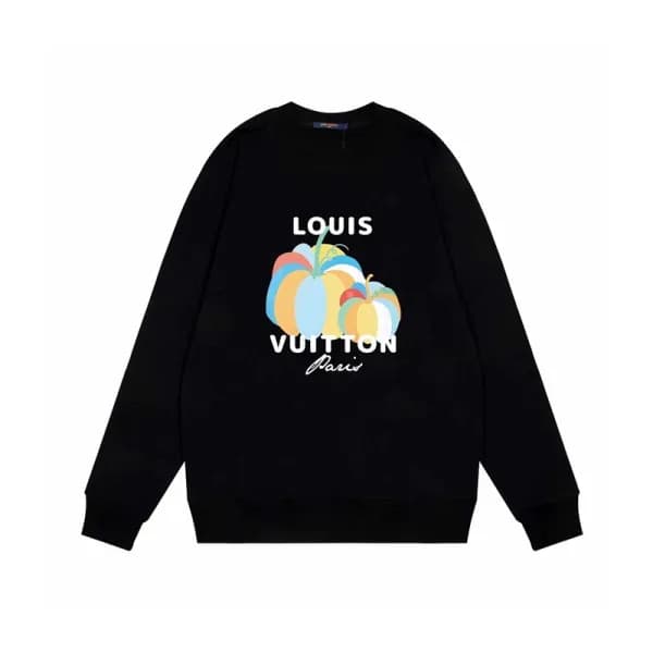 루이비통 남성 모던 블랙 맨투맨 - Louis vuitton Mens Black Tshir… - 1