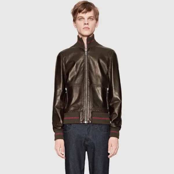 구찌 남성 블랙 가죽 자켓 - Gucci Mens Black Jackets - Gu983x - 1
