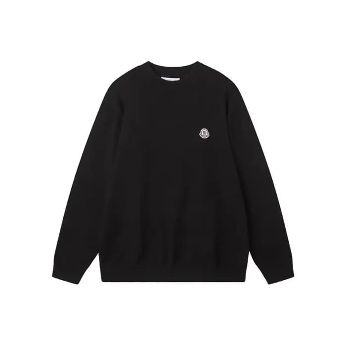 몽클레어 남성 블랙 크루넥 니트 - Moncler Mens Black Knits - mo2… - 1