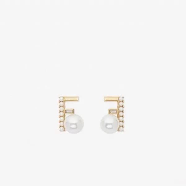 펜디 여성 옐로우 골드 이어링 - Fendi Womens Yellow-gold Earrin… - 1