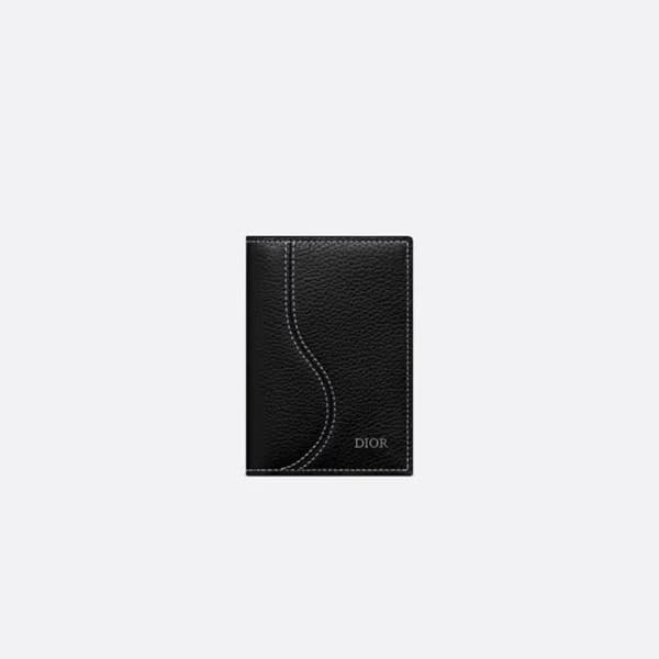 디올 남성 블랙 반지갑 - Dior Mens Black Half Wallets - diw0… - 1