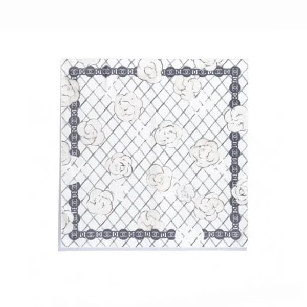 샤넬 여성 까멜리아 스카프 - Chanel Womens White Scarf - acc18… - 1