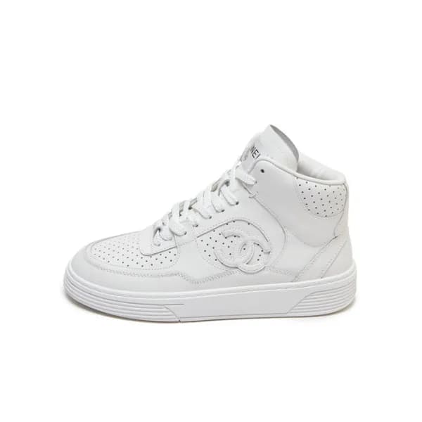 샤넬 여성 화이트 하이탑 스니커즈 - Chanel Womens White Sneakers … - 1