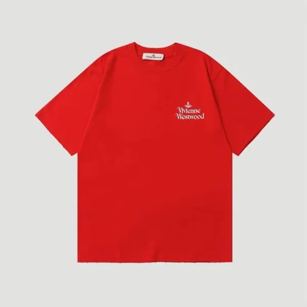 비비안웨스트우드 남/녀 레드 반팔 티셔츠 - Vivienne Westwood Unisex …