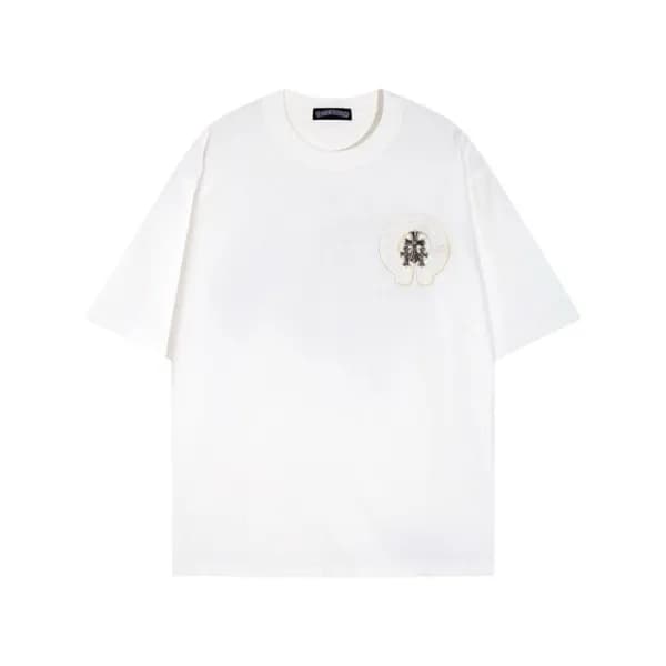 크롬하츠 남성 화이트 반팔티 - Chrom Hearts Mens White Tshirts … - 1